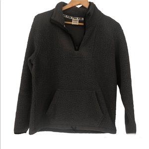 Teddy Coat PINK Victoria Secret Gray Sherpa Pullover
